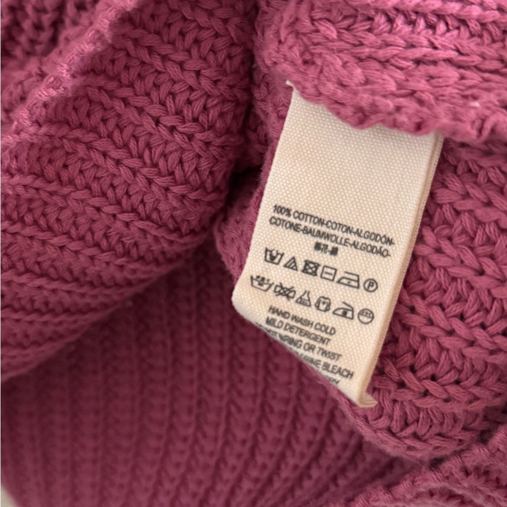 Free People Rose Pink V-Neck Bell Sleeve Sweater - Picture 8 of 10
